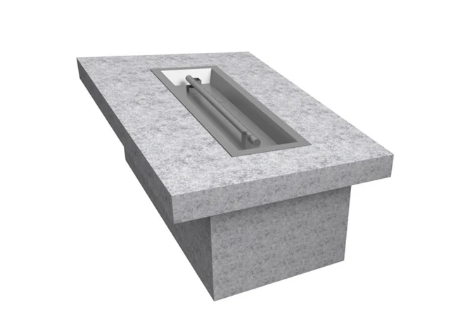 The Outdoor Plus 84" x 36" x 16" Ready-to-Finish Rectangular Gas Fire Table Kit