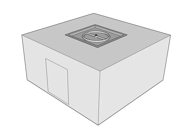 The Outdoor Plus 84" x 84" x 24" Ready-to-Finish Square Gas Fire Pit Kit - Image 2