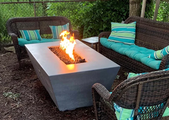 The Outdoor Plus Angelus Concrete Fire Pit + Free Cover - Image 5