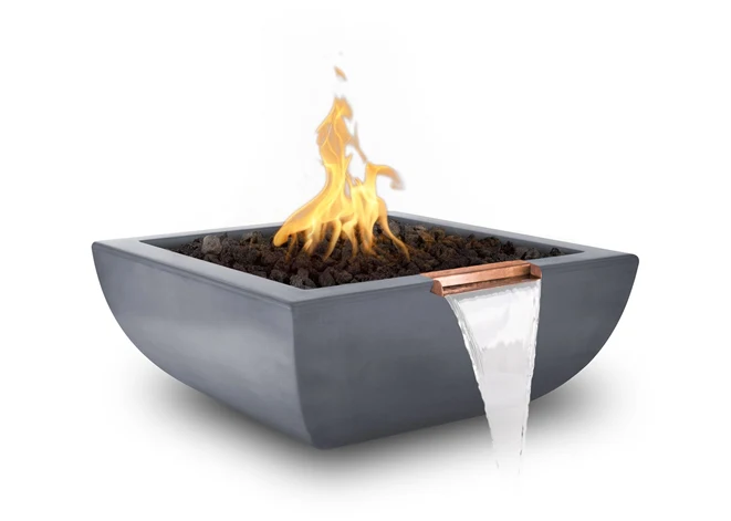 The Outdoor Plus Avalon Concrete Fire & Water Bowl + Free Cover - Image 6