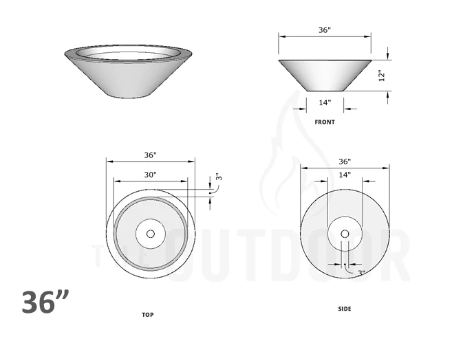 The Outdoor Plus Cazo Concrete Planter Bowl - Image 7