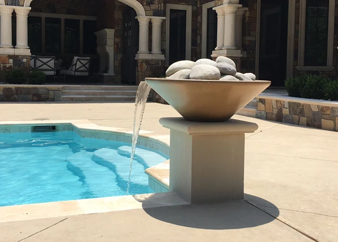 The Outdoor Plus Cazo Concrete Planter Bowl with Water - Image 5