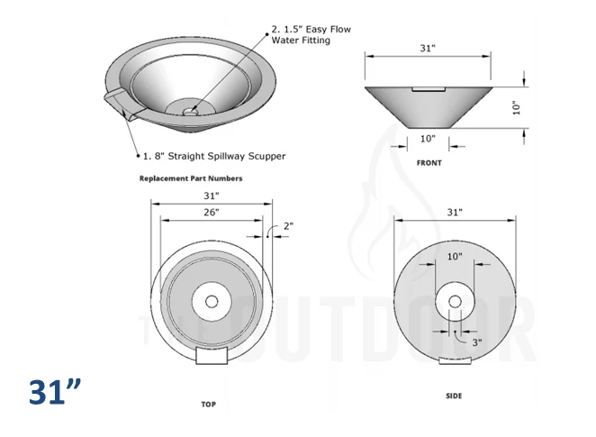 The Outdoor Plus Cazo Concrete Water Bowl + Free Cover - Image 13