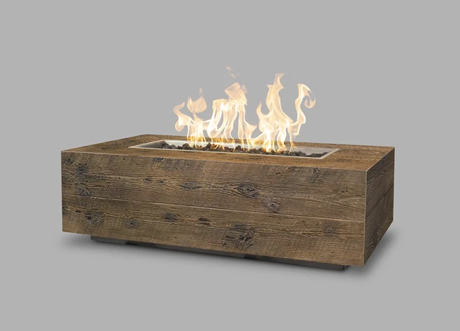 The Outdoor Plus Coronado Wood Grain Fire Pit + Free Cover - Image 4