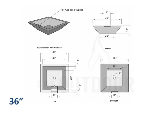 The Outdoor Plus Maya Concrete Planter Bowl with Water - Image 7