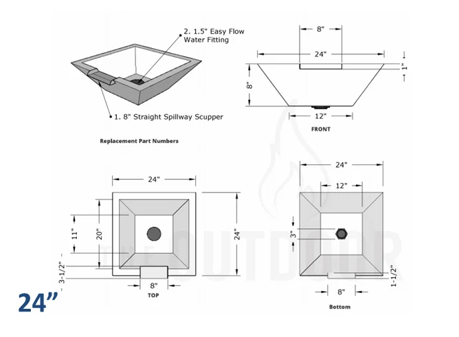 The Outdoor Plus Maya Concrete Water Bowl + Free Cover - Image 10