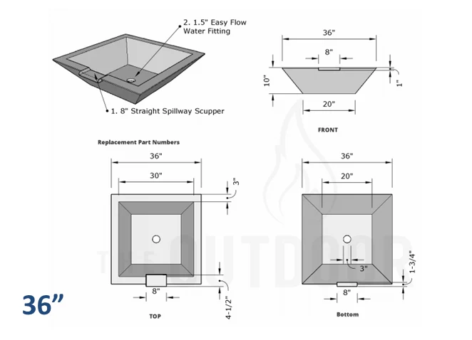 The Outdoor Plus Maya Concrete Water Bowl + Free Cover - Image 12