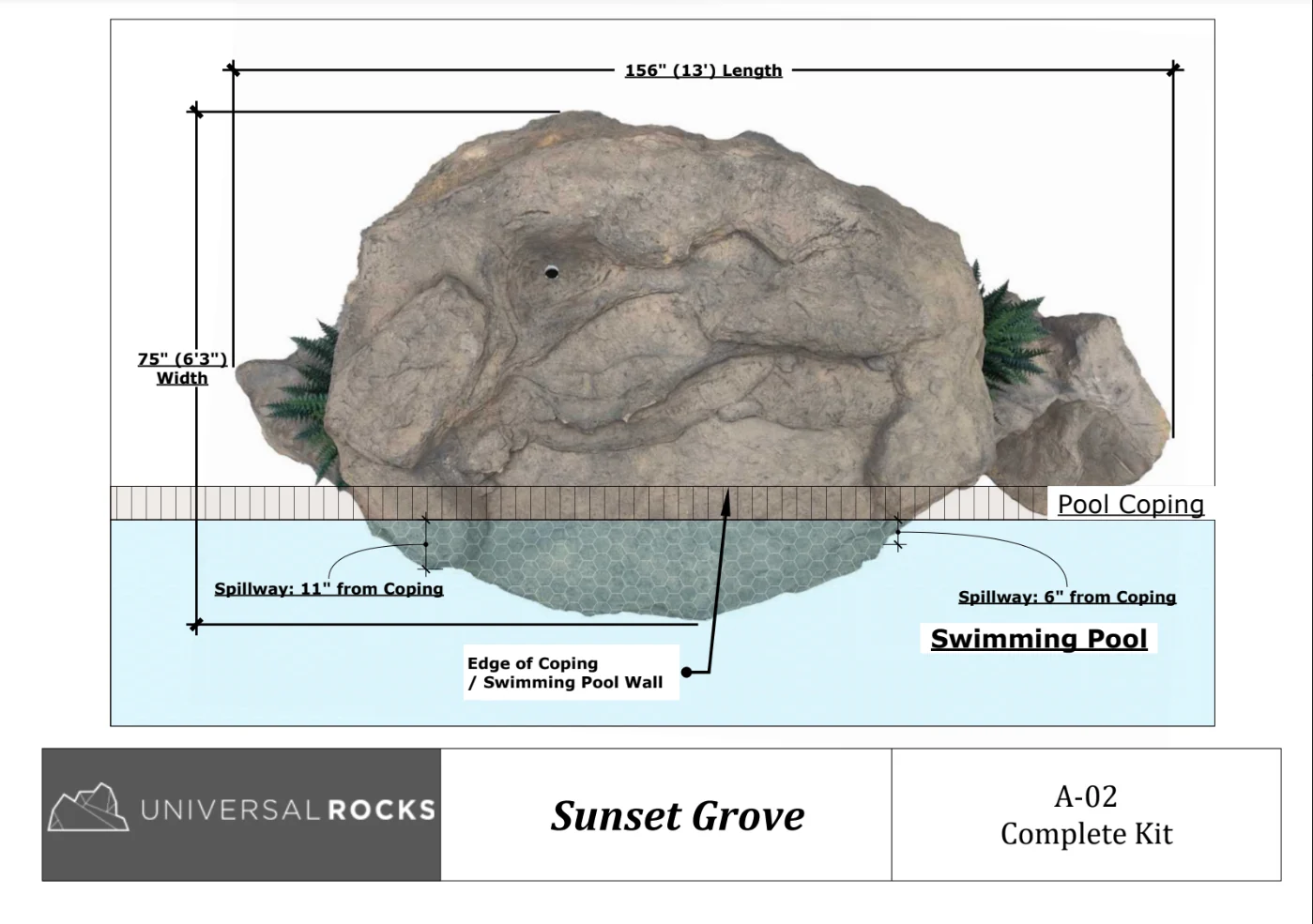 Universal Rocks Sunset Grove Pool Kit - PWK-001 - Image 10