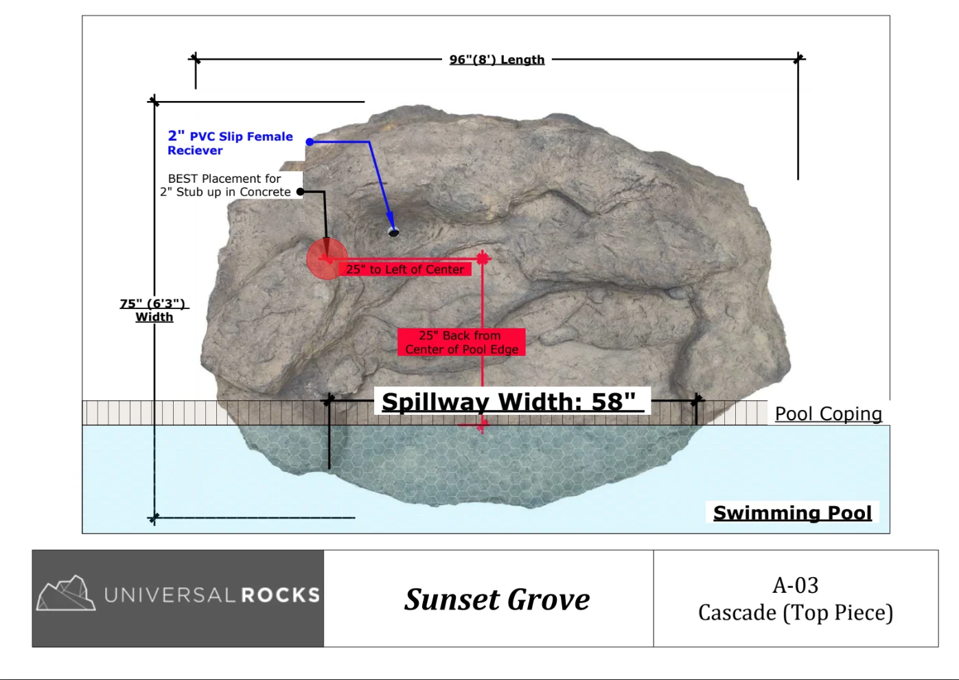 Universal Rocks Sunset Grove Pool Kit - PWK-001 - Image 7