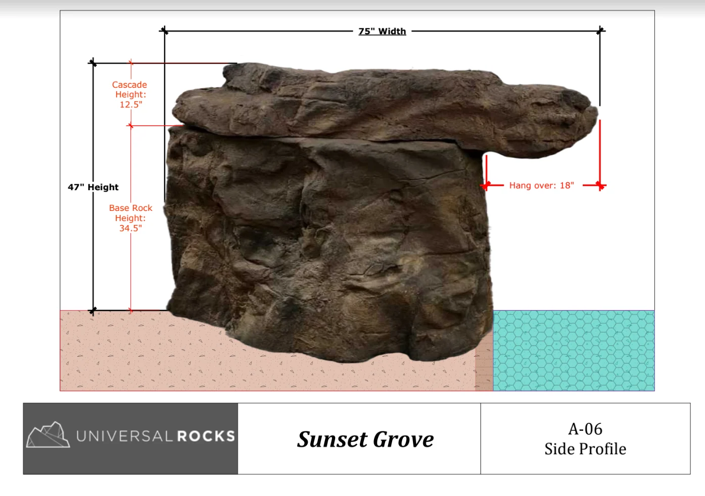 Universal Rocks Sunset Grove Pool Kit - PWK-001 - Image 9
