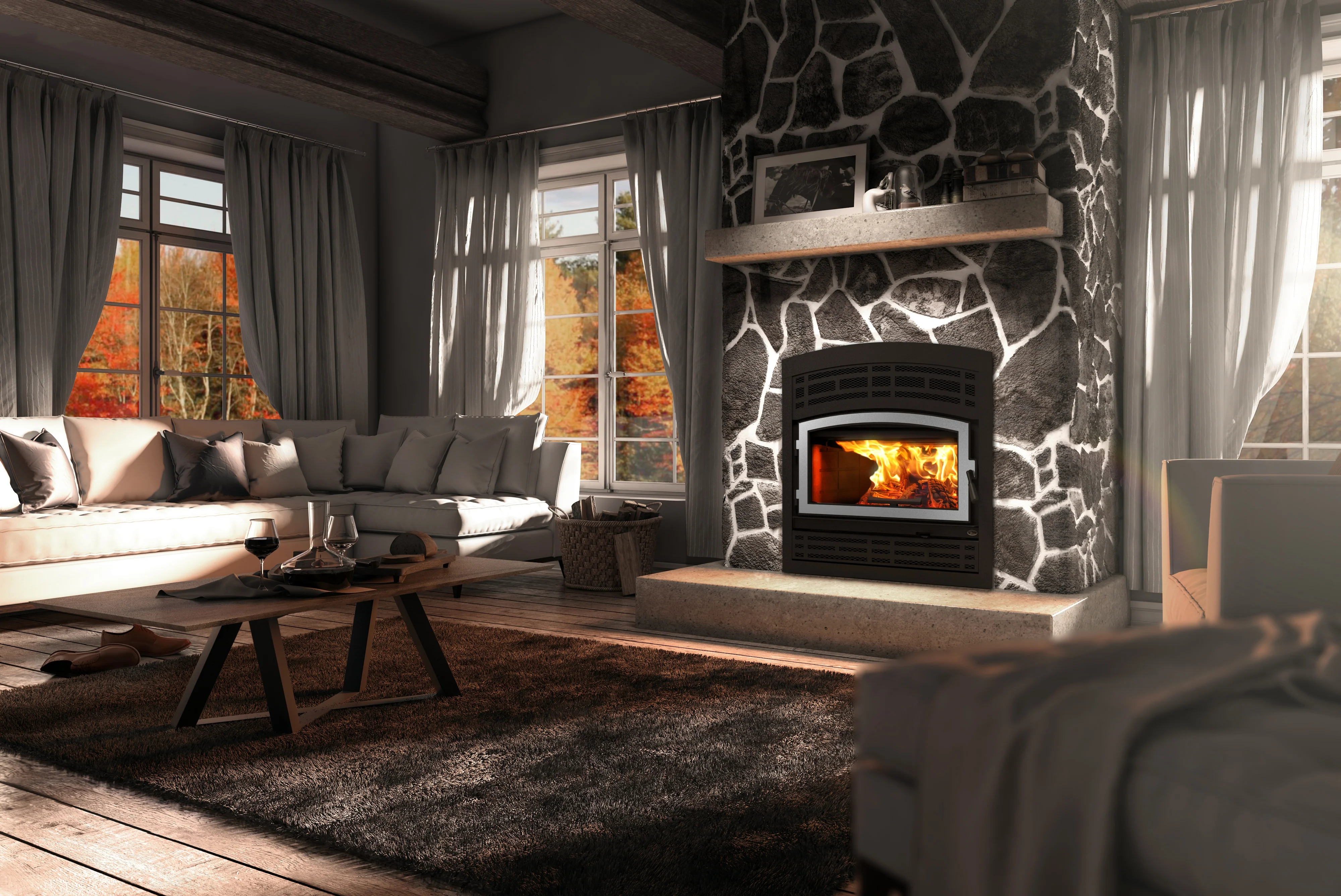 Valcourt Lafayette II Wood Fireplace - FP10R - Image 2