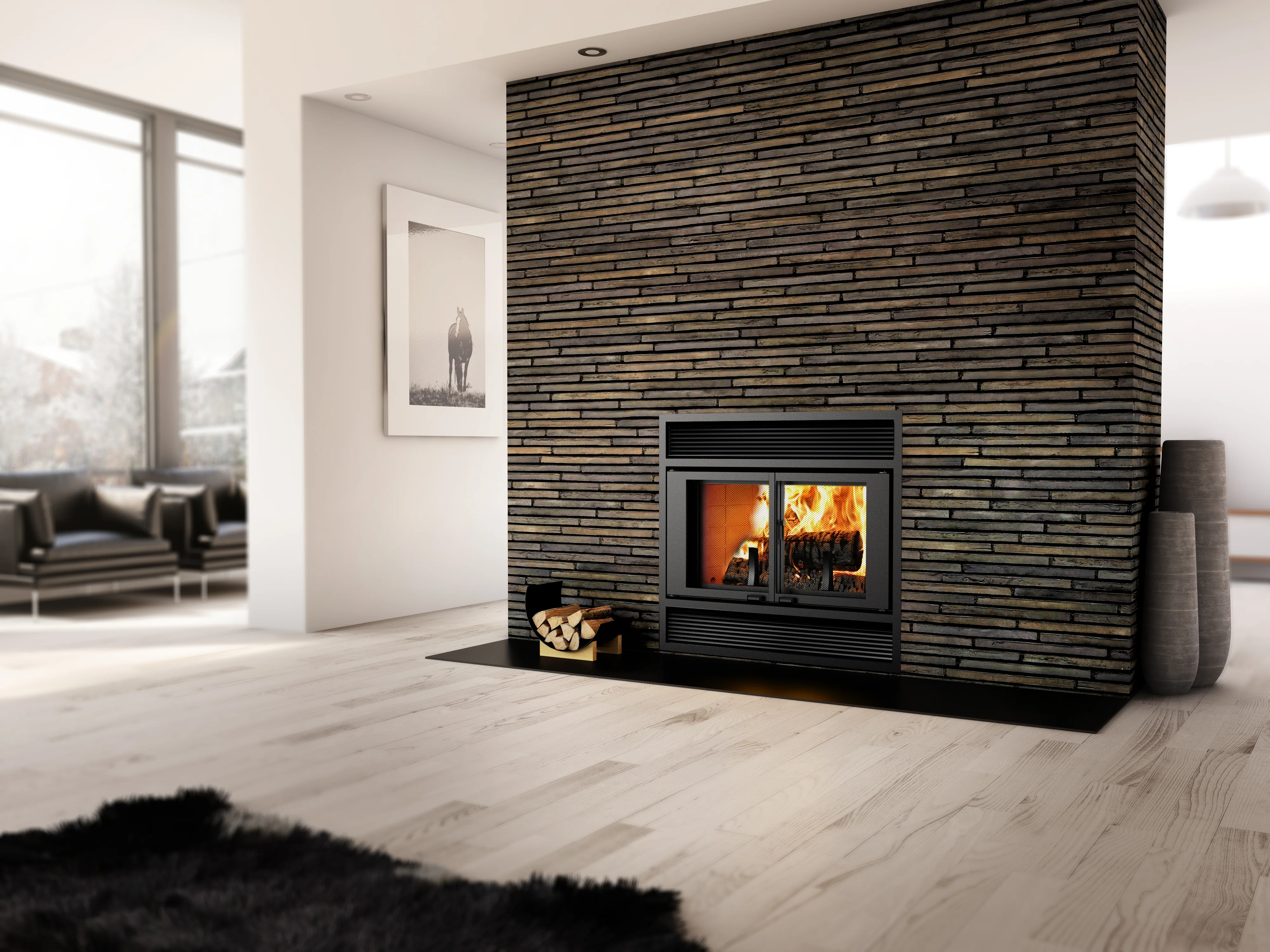 Valcourt Manoir Decorative Wood Fireplace - FP1LM - Image 6