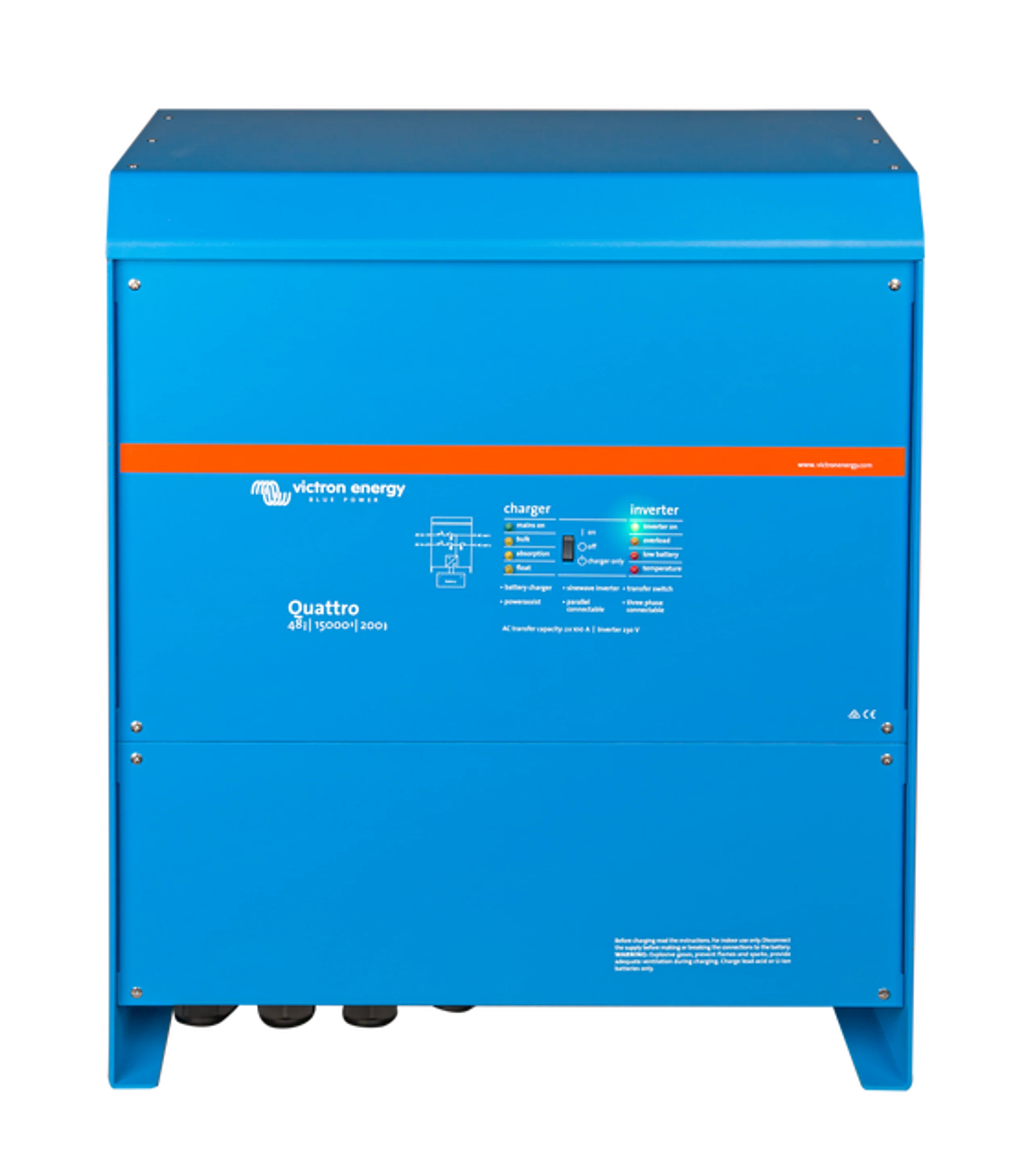 Victron Quattro 48/15000 | 48V Input | 15000VA Output 230V | 200A Charger | Transfer Switch