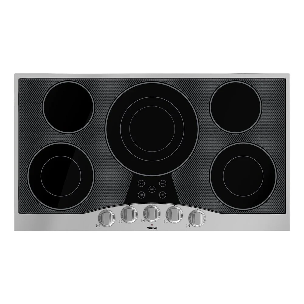 Viking  36 inch 3 Series Electric Cooktop with 5 Elements in Stainless Steel - RVEC3365BSB
