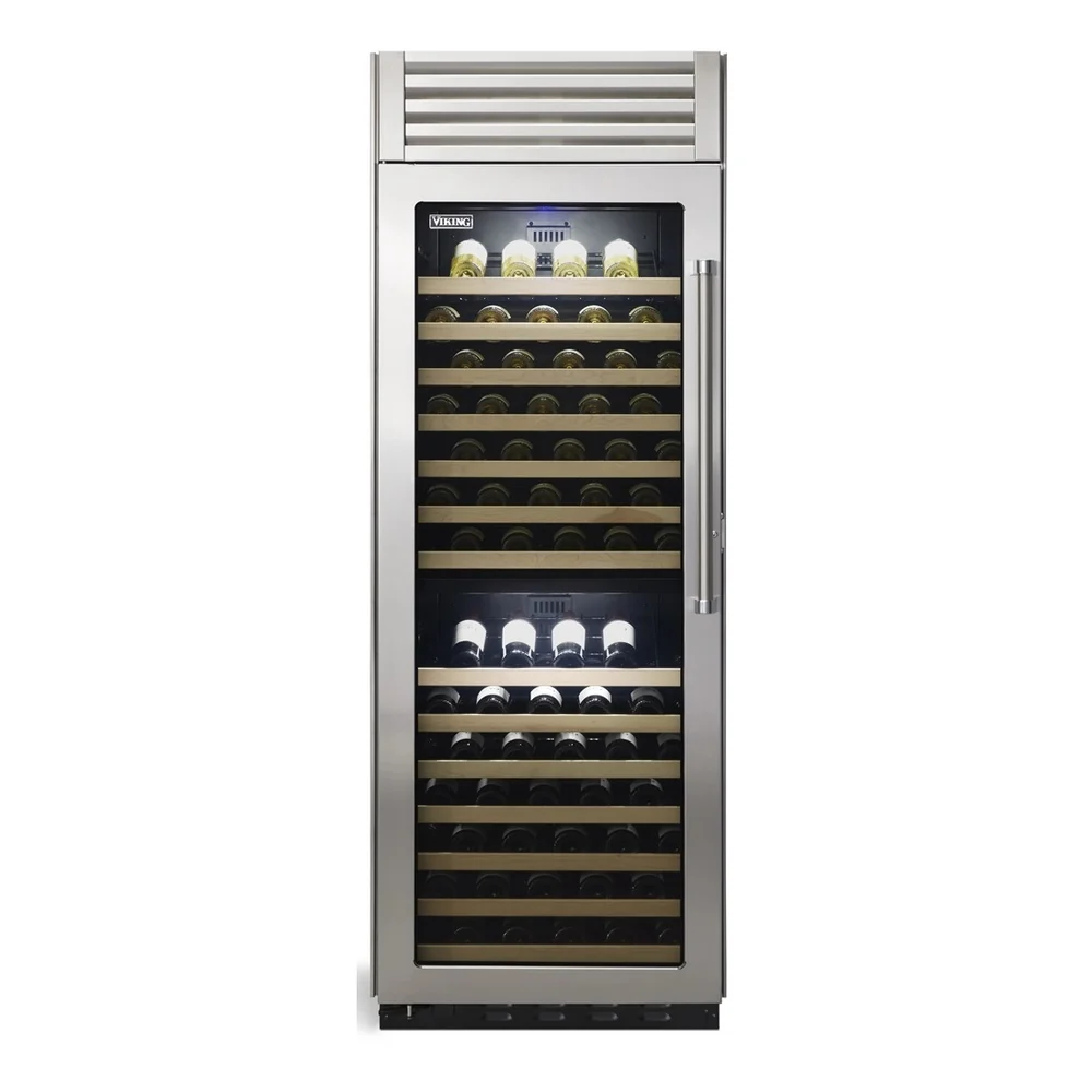 Viking 5 Series 30 inch Dual Zone Full-Height Wine Cellar with 150 Bottles Storage Capacity in Stainless Steel  - VCWB530 * - Image 7