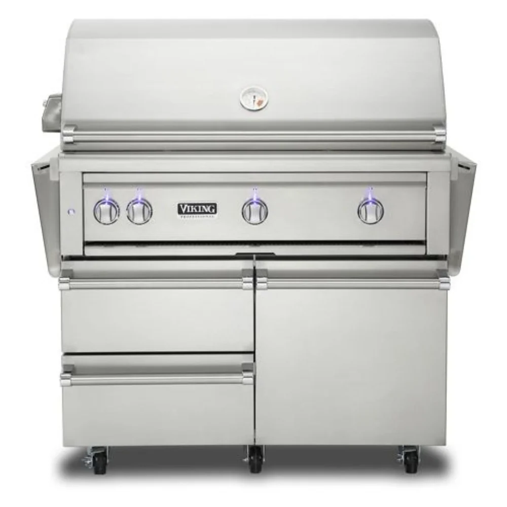 Viking 5 Series 30 inch Freestanding Grill with ProSear Burner and Rotisserie in Stainless Steel - VQGFS5301NSS - Image 2