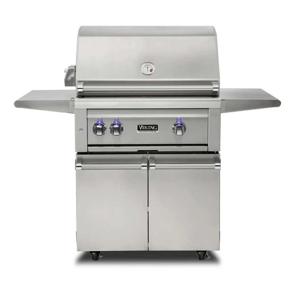 Viking 5 Series 30 inch Freestanding Grill with ProSear Burner and Rotisserie in Stainless Steel - VQGFS5301NSS - Image 3