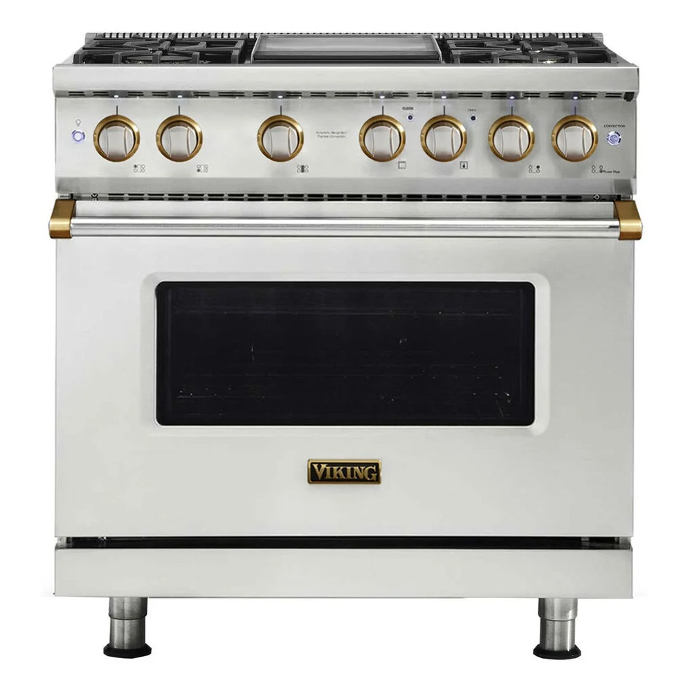 Viking 5 Series 36 inch Dual Fuel Range with 4 Sealed Burners and Griddle - VDR5364G*