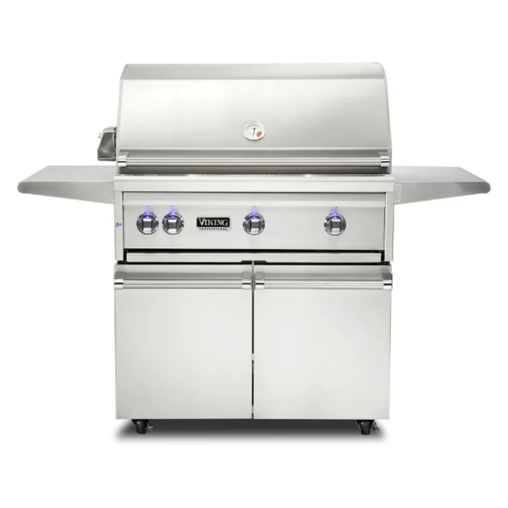 Viking 5 Series 36 inch Freestanding Grill with ProSear Burner and Rotisserie in Stainless Steel - VQGFS5361NSS - Image 2