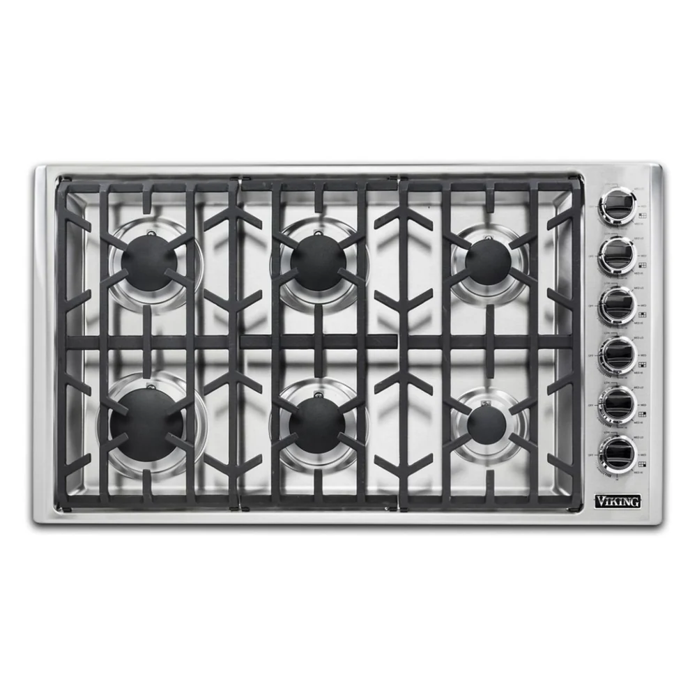 Viking  5 Series 36 inch Gas Cooktop with 6 Burners  - VGSU53616BSS* - Image 2