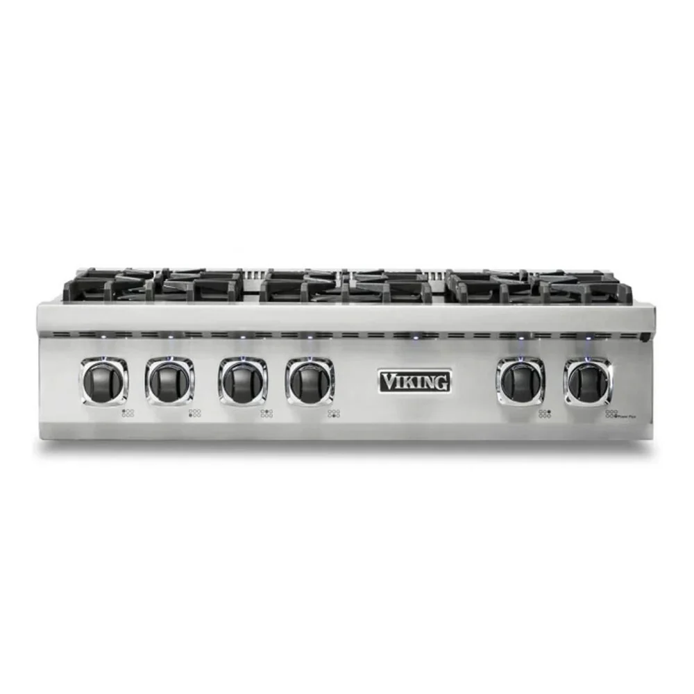 Viking 5 Series 36 inch Gas Rangetop with 6 Sealed Burners - VRT5366BSS* - Image 2