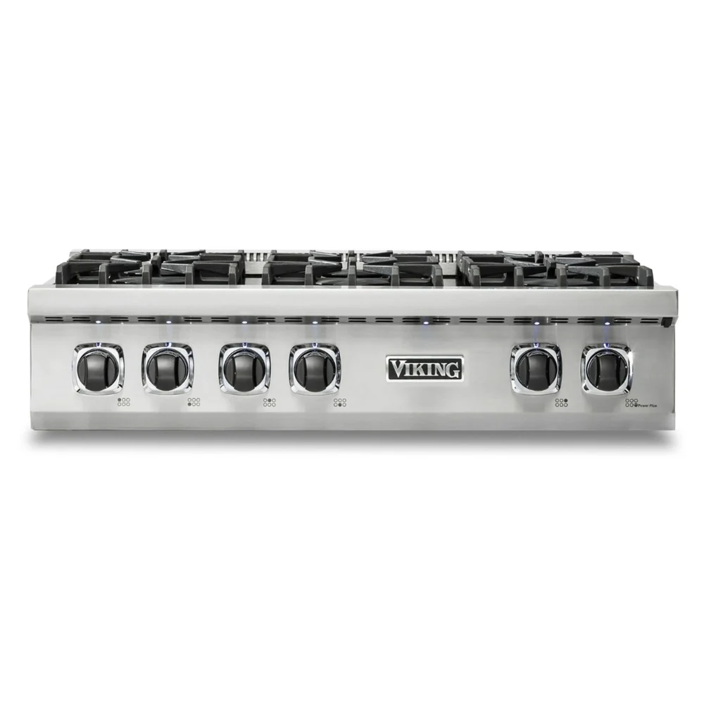 Viking 5 Series 36 inch Gas Rangetop with 6 Sealed Burners - VRT5366BSS* - Image 2