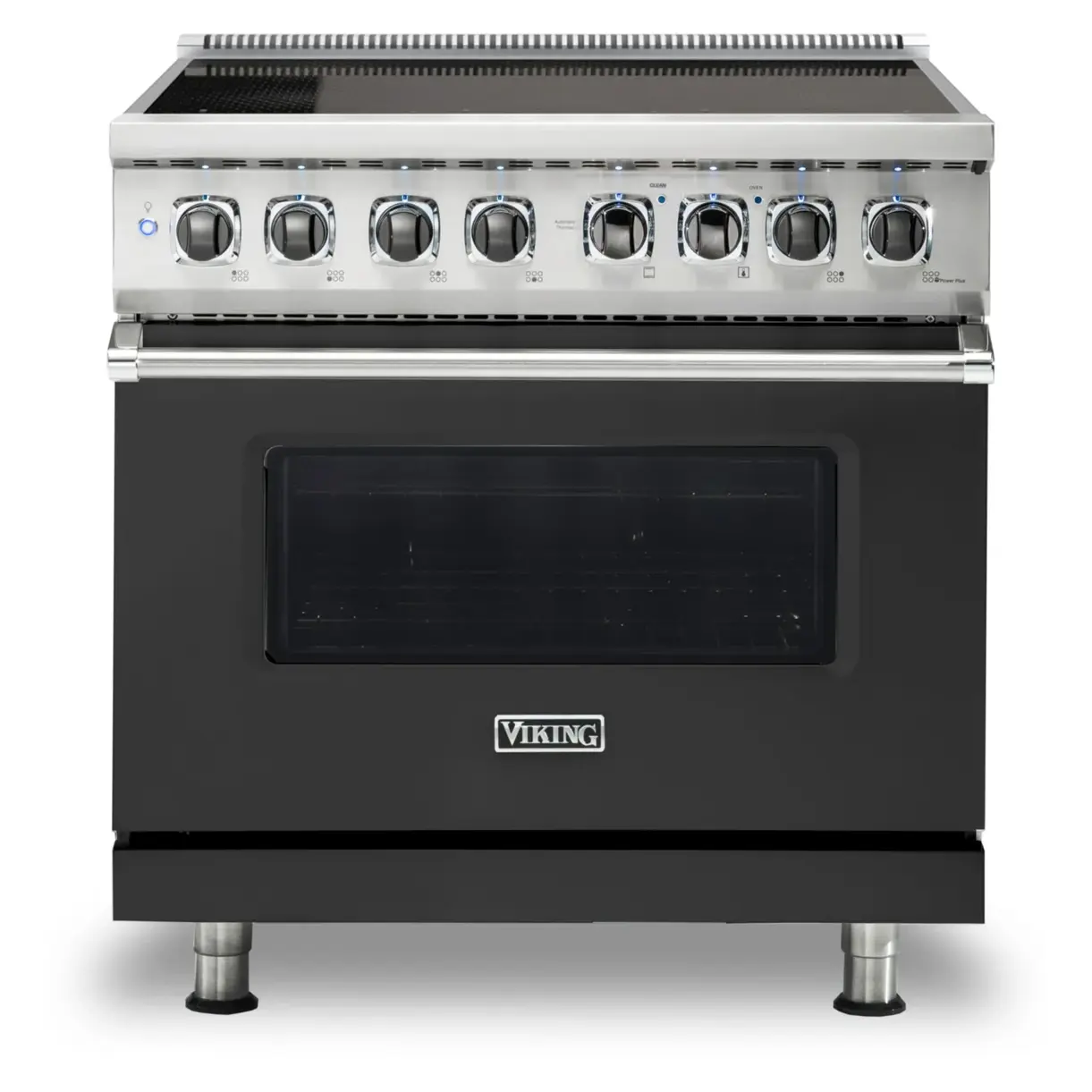 Viking 5 Series 36 inch Induction Self-Clean Range with 6 Elements (Cast Black) - VIR53626BCS
