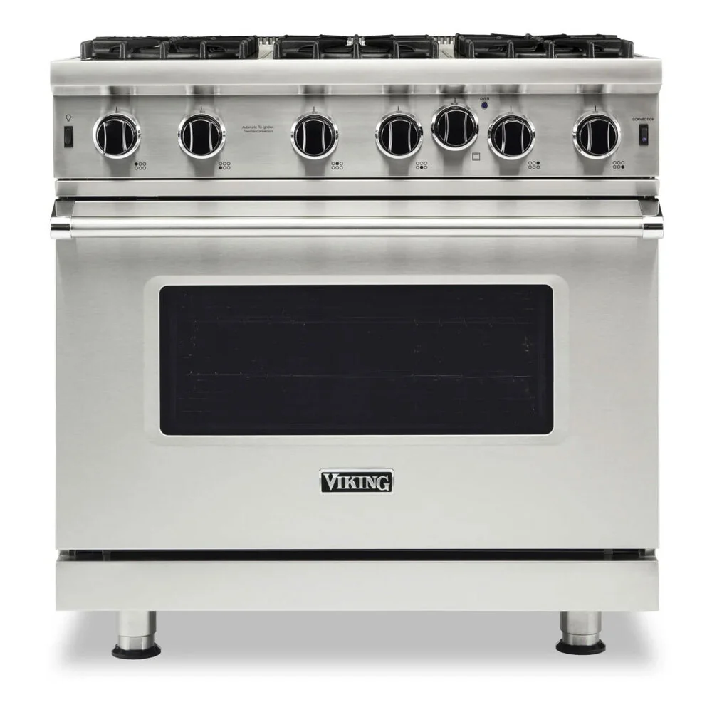 Viking 5 Series 36 inch Open Burner Gas Range - VGIC53626B* - Image 2
