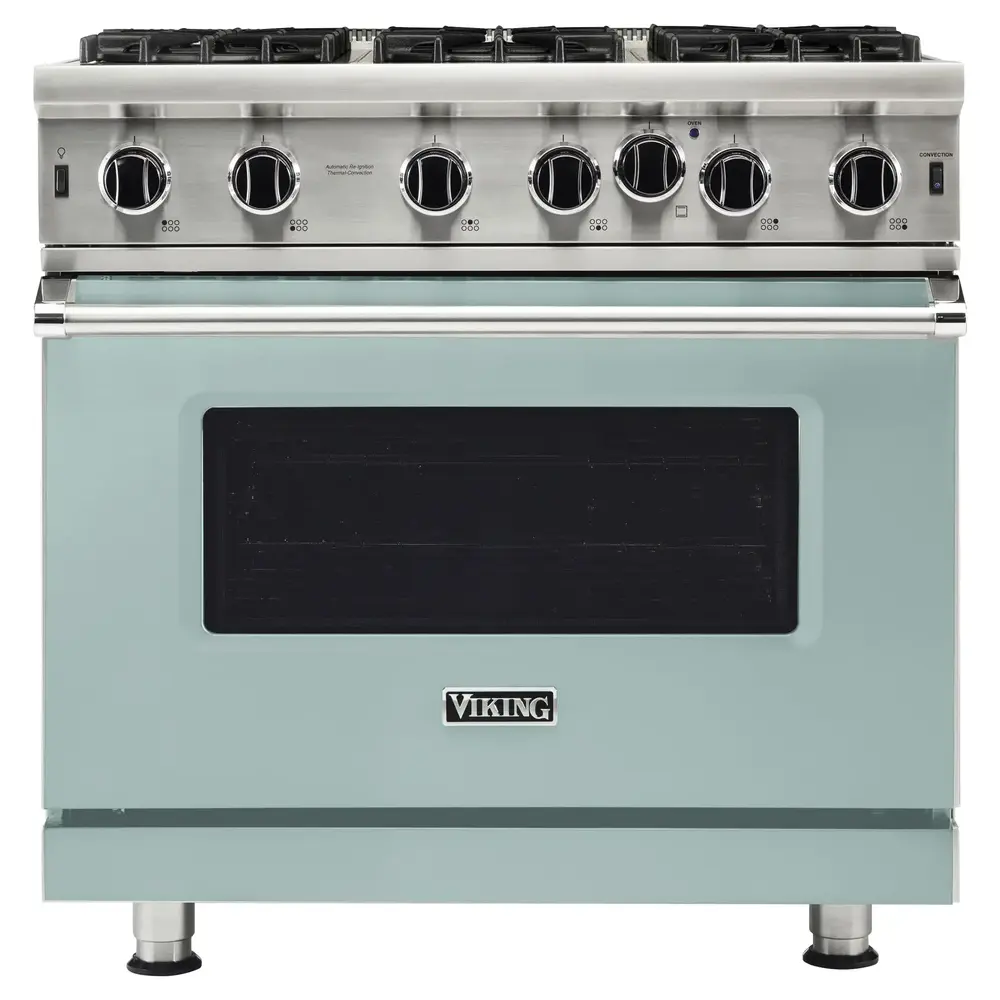 Viking 5 Series 36 inch Open Burner Gas Range - VGIC53626B* - Image 4