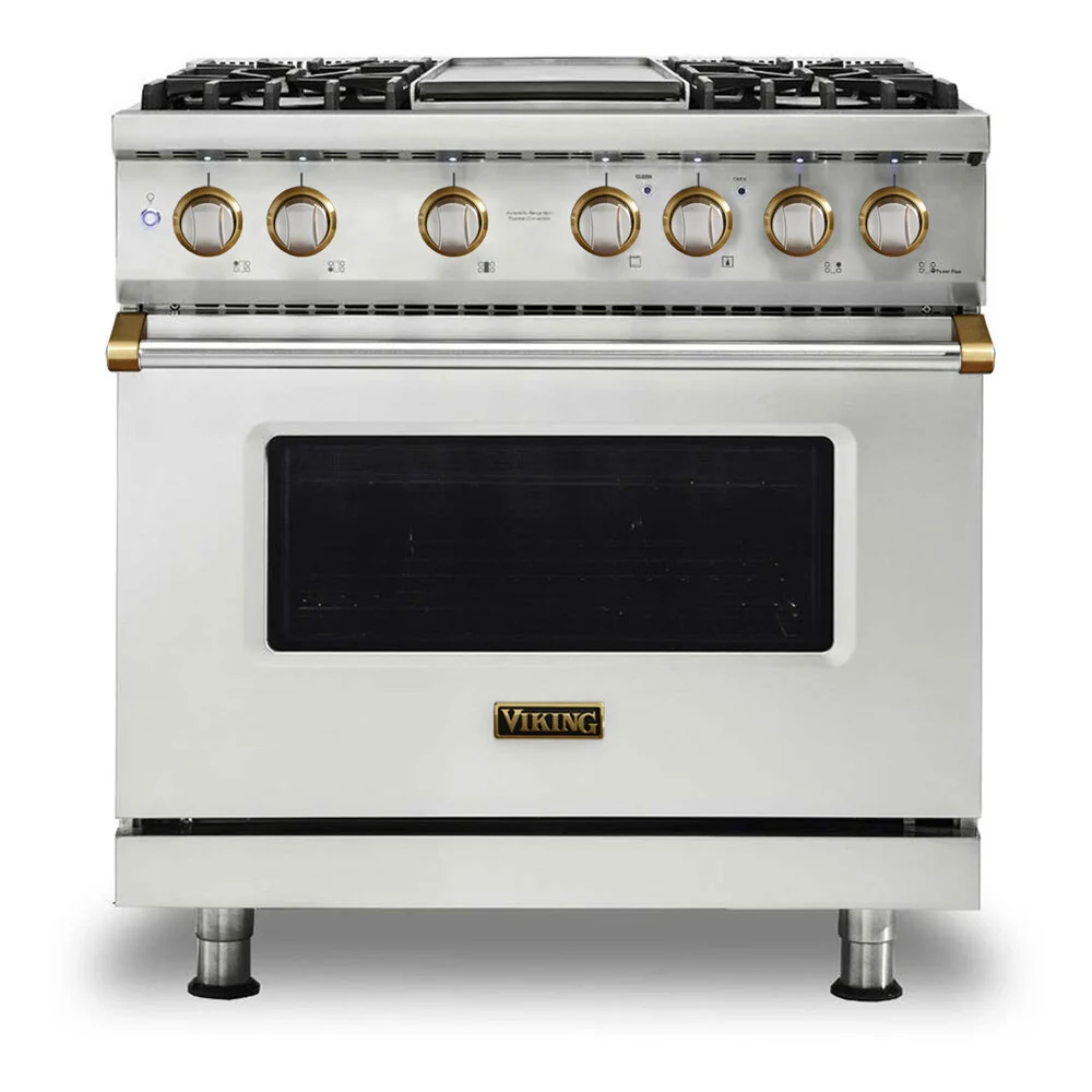 Viking 5 Series 36 inch Sealed Burner Gas Range with 4 Burners and Griddle - VGR5364G*