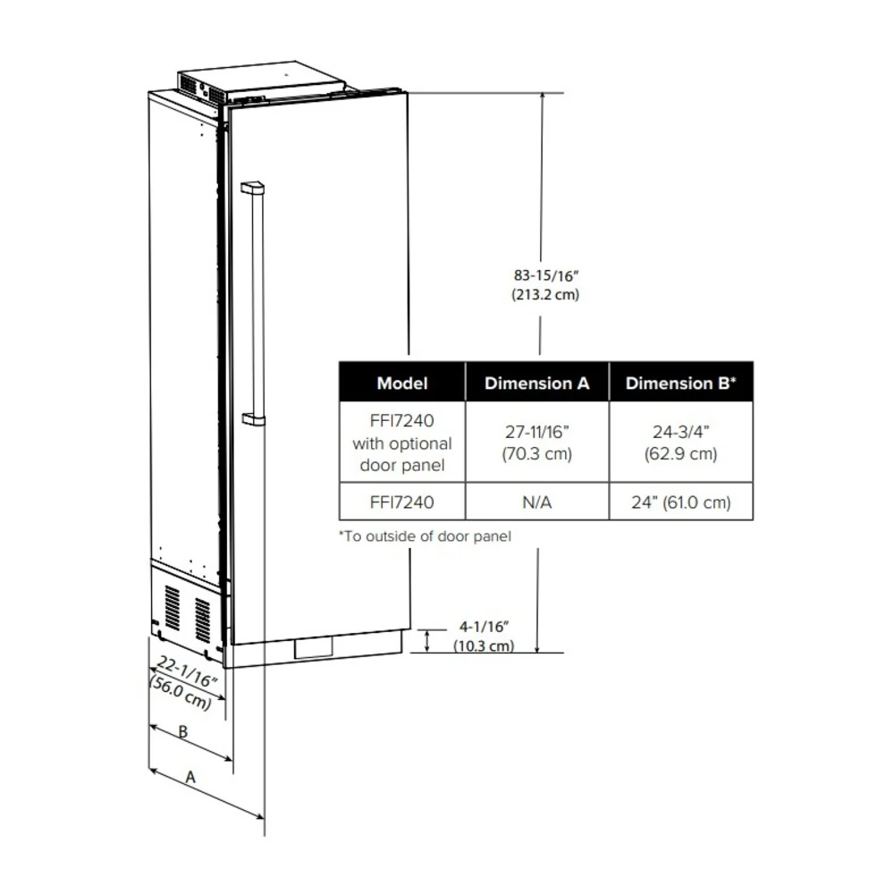 Viking 7 Series 24 inch Custom Panel Fully Integrated All Freezer with 12.2 cu. ft. Capacity -  FFI7240W* - Image 5