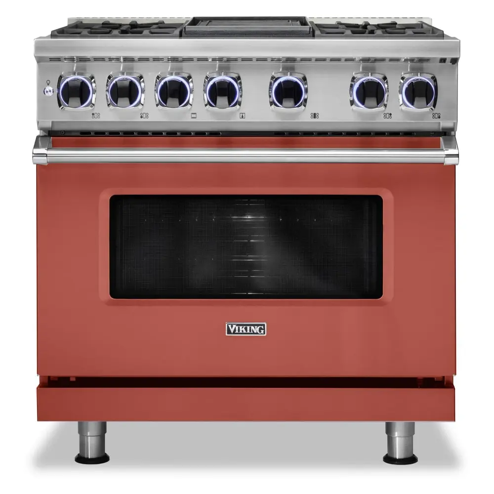 Viking 7 Series 36 inch Dual Fuel Range with 4 Sealed Burners and Griddle  -  VDR73624G* - Image 5