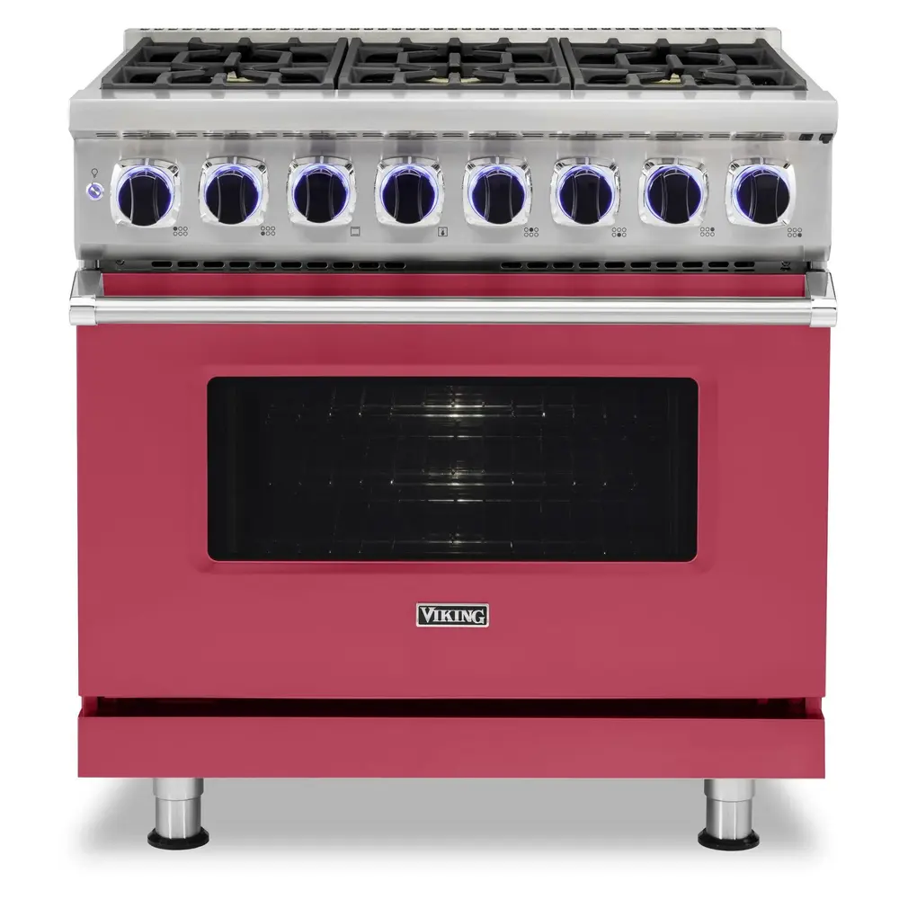 Viking 7 Series 36 inch Dual Fuel Range with 6 Sealed Burners - VDR73626B*