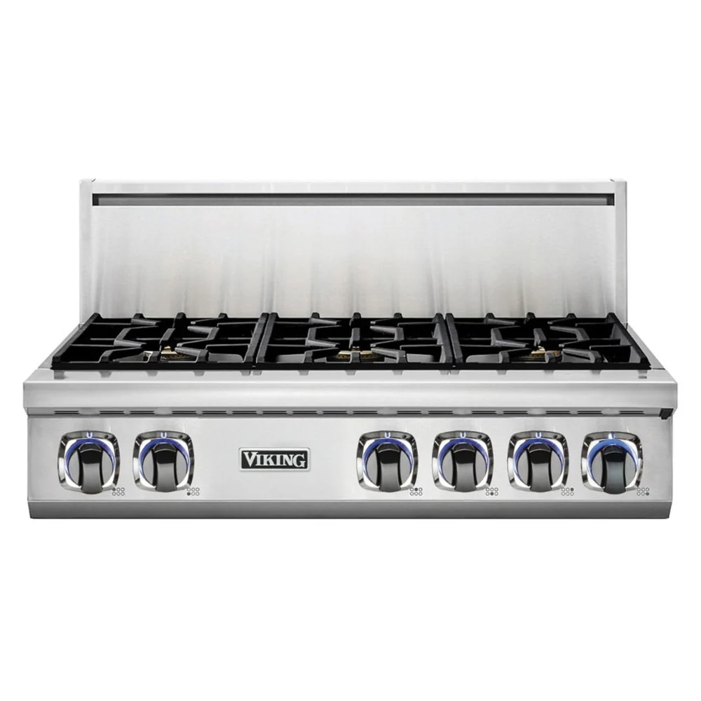 Viking 7 Series 36 inch Gas Rangetop with 6 Sealed Burners  - VRT7366BSS* - Image 4