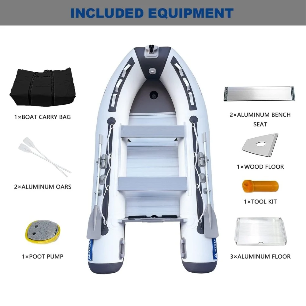 Virtue US 5-Person Inflatable Dinghy Transom Sport Tender Boat, 10FT - Image 4