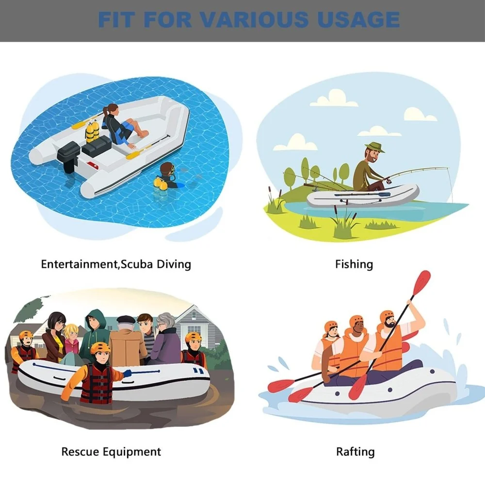 Virtue US 5-Person Inflatable Dinghy Transom Sport Tender Boat, 10FT - Image 7